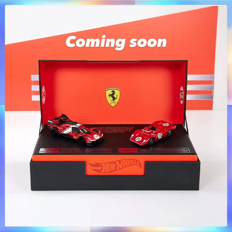 

New 1/64 Hot Wheels Red Line Diecast Car Model RLC Ferrari Heritage Set 499P and 312P Collectible Room Ornament Boy Toy Gift