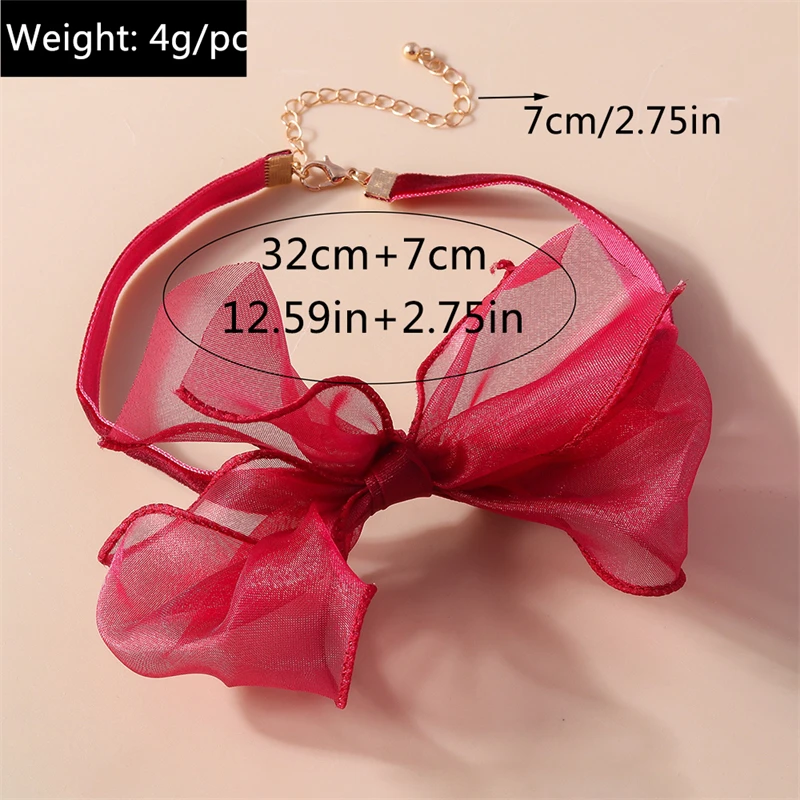 Modische Samtkette für Damen, koreanischer Stil, Schleifen-Choker, Mädchen-Party- und Festivalschmuck, Dekoration – Detail 13