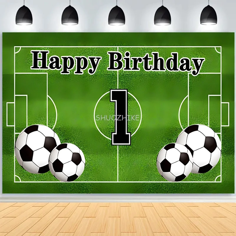 

Sports Happy Birthday Party Photography Backdrop Props Child Boy Stadium Game Baseball Soccer Photo Studio Background ZQ-02