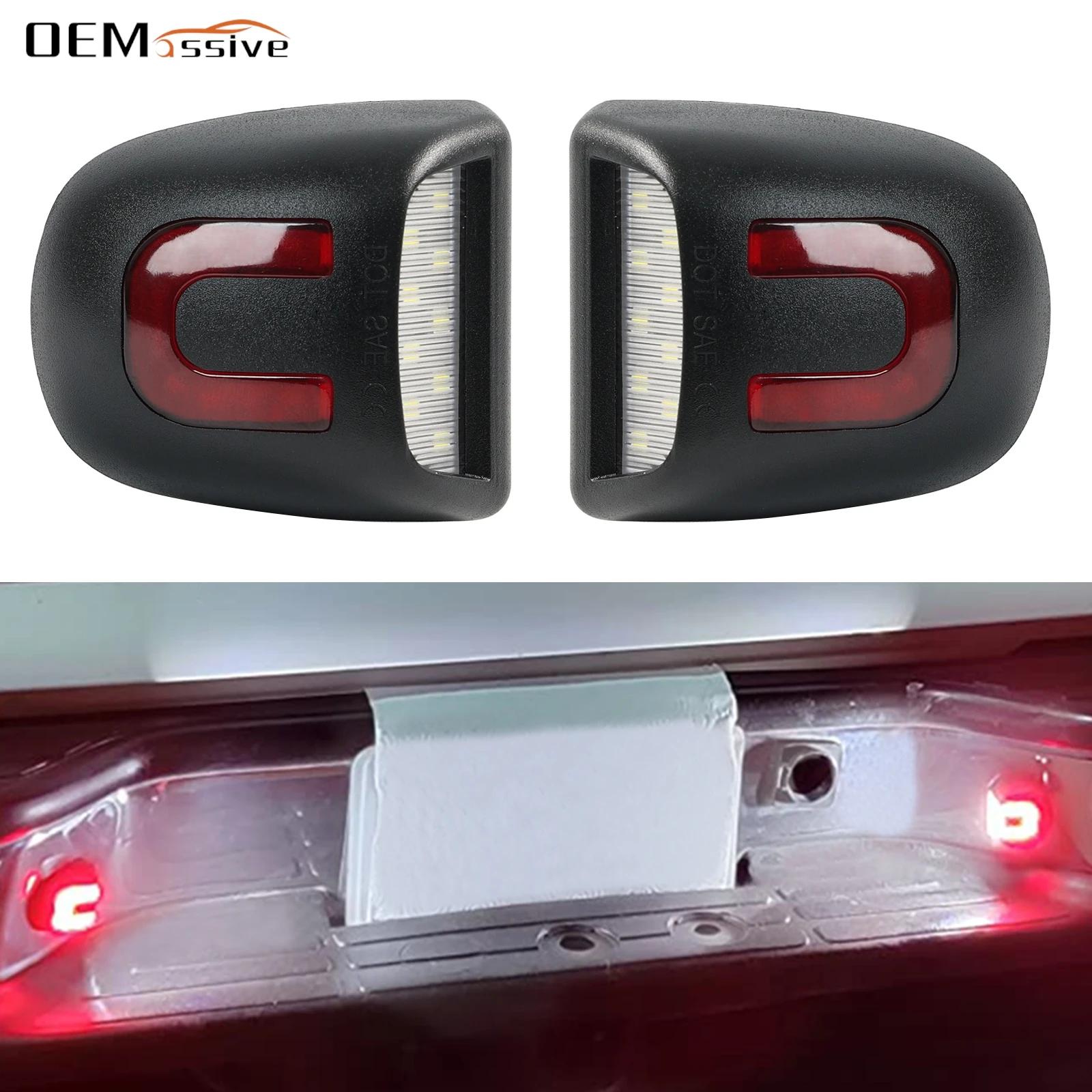 2X For Chevy Avalanche 1500 2007 2009 2013 Suburban 2500 2005 2006 Waterproof Canbus Error Free 6000K Number License Plate Light