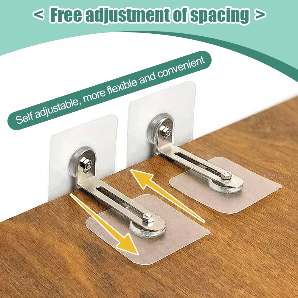 TV Cabinet Fixed Prevent Dumping Device Adjustable Safety Self-adhesive Fixture Holder For Bookshelf Shoe Cabinet Wardrobe Hooks