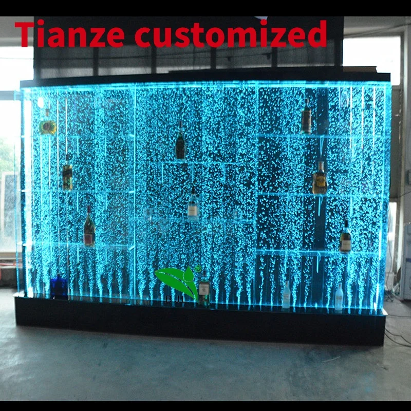 (customized)interior home decoration LED aquarium lighting background wall wine bar cabinet decorations home