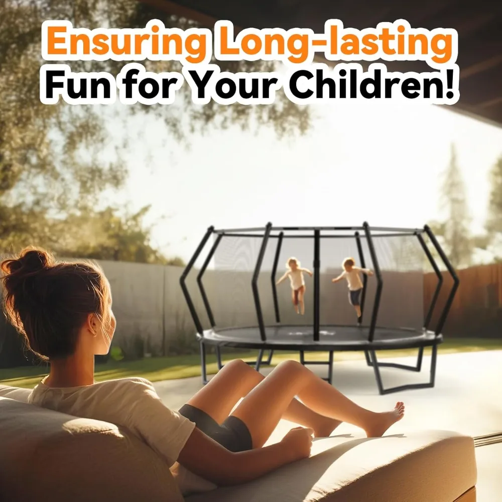 Trampoline 8FT 10FT 12FT 14FT 15FT 16FT Recreatieve trampoline met behuizing voor kinderen, volwassenen, ASTM goedgekeurd, buiten