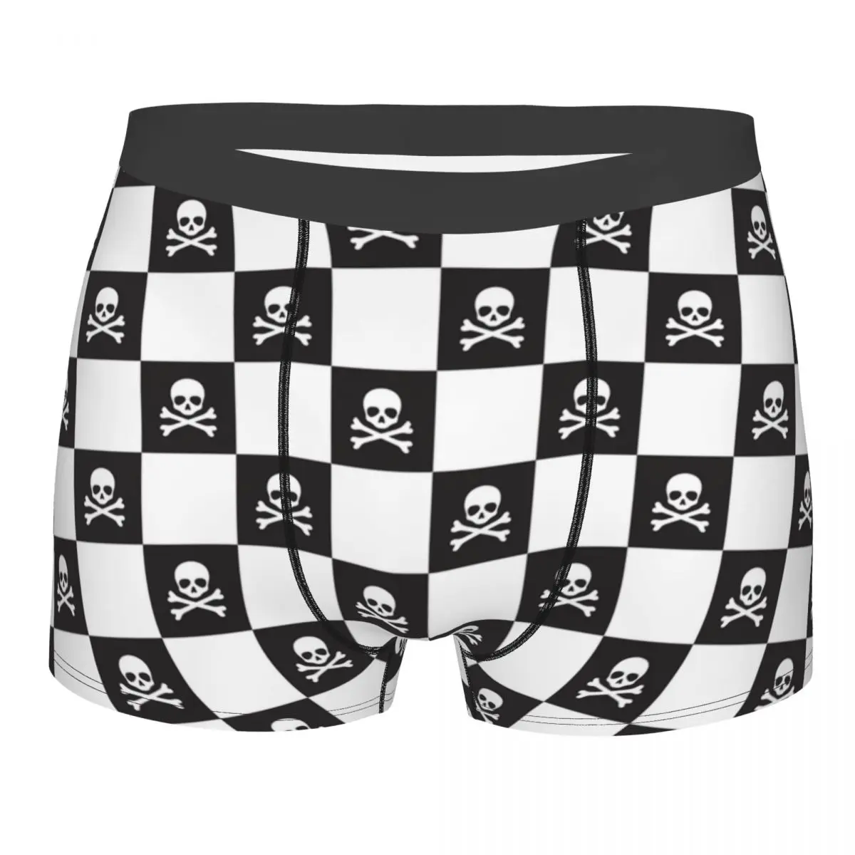 Gothic Skeleton Death Skull Underwear Men Sexy Printed Customized Boxer Shorts Panties Briefs Soft Underpants