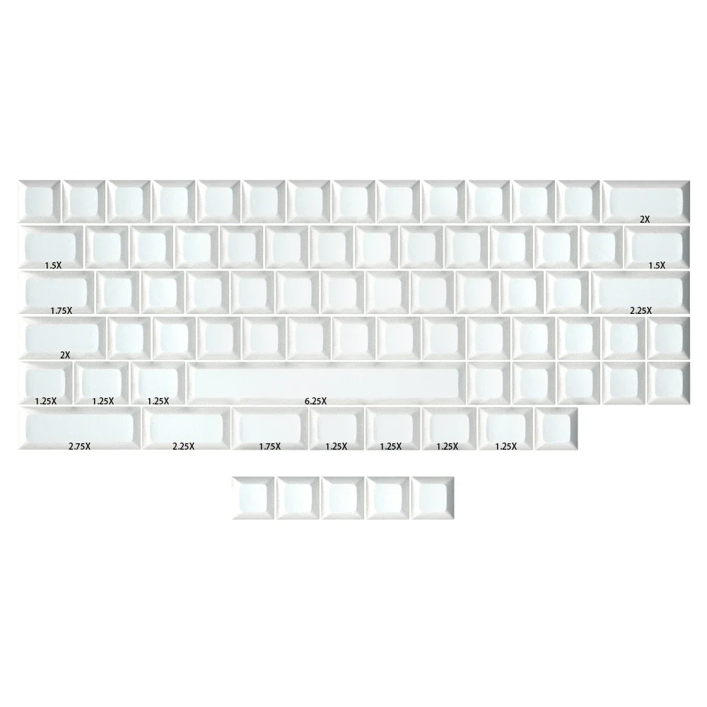 Npkc pbt keycaps personalizado conjunto de teclas em branco ansi retro key cap dsa keycaps para mx switch teclado mecânico gh60 xd/gk64