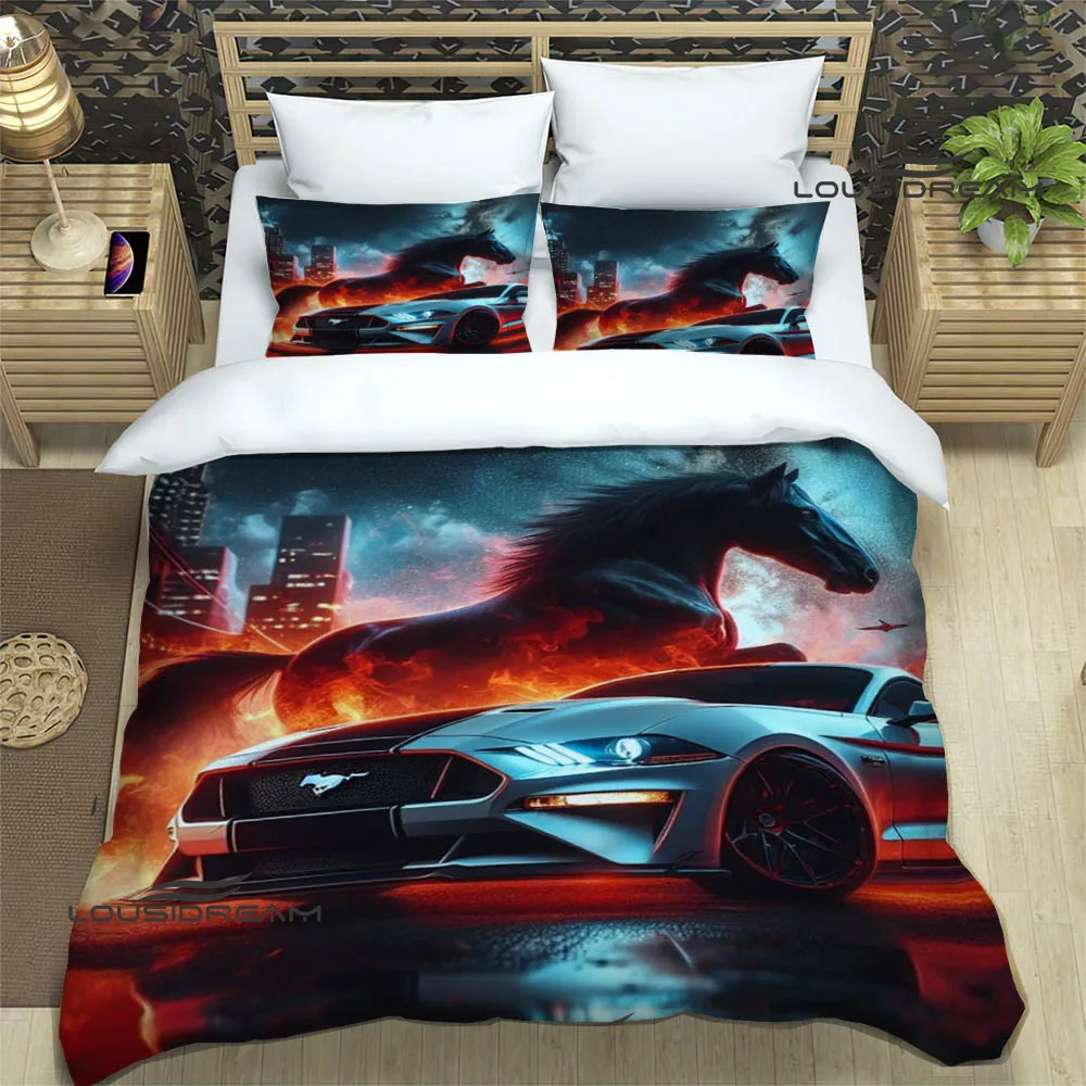 3D M-Mustang car logo Bedding Sets exquisite bed supplies set duvet cover bed comforter set bedding set luxury birthday gift