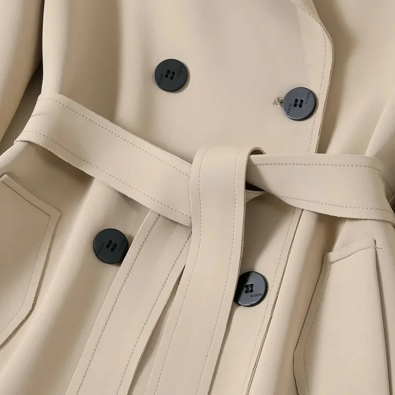 Trench Coat pour femmes mode vêtements d'hiver femmes longs manteaux et vestes femmes ceinture Double boutonnage Trench Coat femmes vêtements