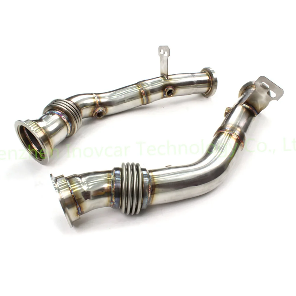 Car Accessories Modified Exhaust Downpipe For Mercedes-Benz W205 C43 AMG 2018-2020 3.0T Stainless Steel Down Pipe