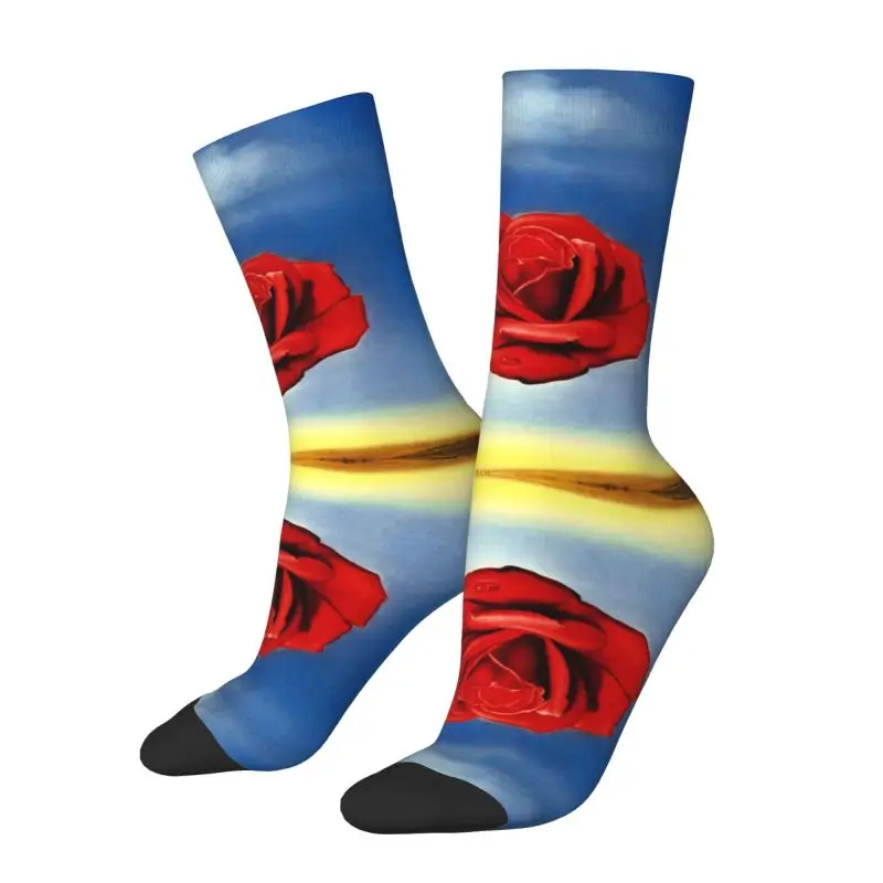 

Custom Cute The Meditative Rose By Salvador Dali Socks Women Men Warm 3D Print Painting Art Sports Basketball Socks