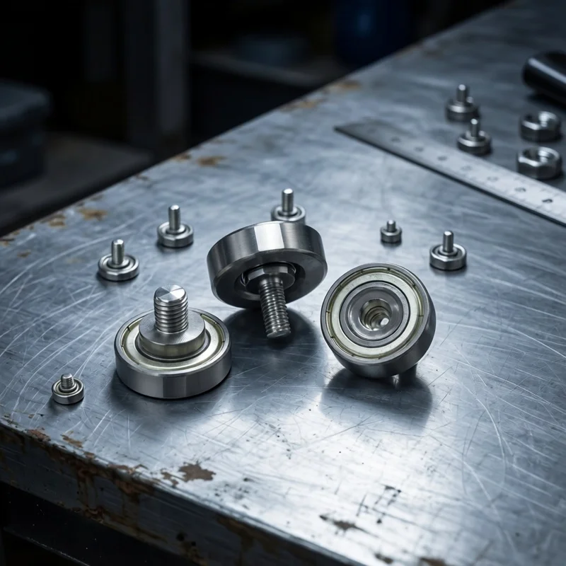 NTBG External Thread Bearing Steel 608-22-7C3L8 M3- M8 M12 Screw Bearing BJL 304 Stainless Steel Ball Bearing Bolt Thread 1pcs