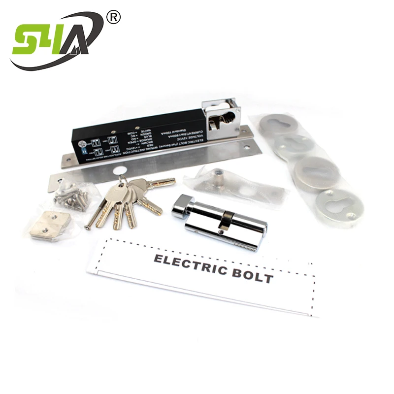 Fail Secure Electric Drop Bolt Lock com suporte a cilindro OEM