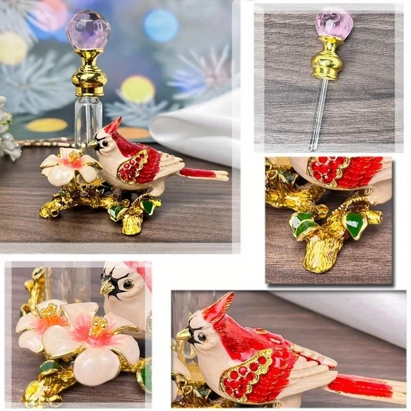 4ml Small Bird Fancy Crystal Glass Dropper Perfume Dispenser Bottle Essential Oil Bottle