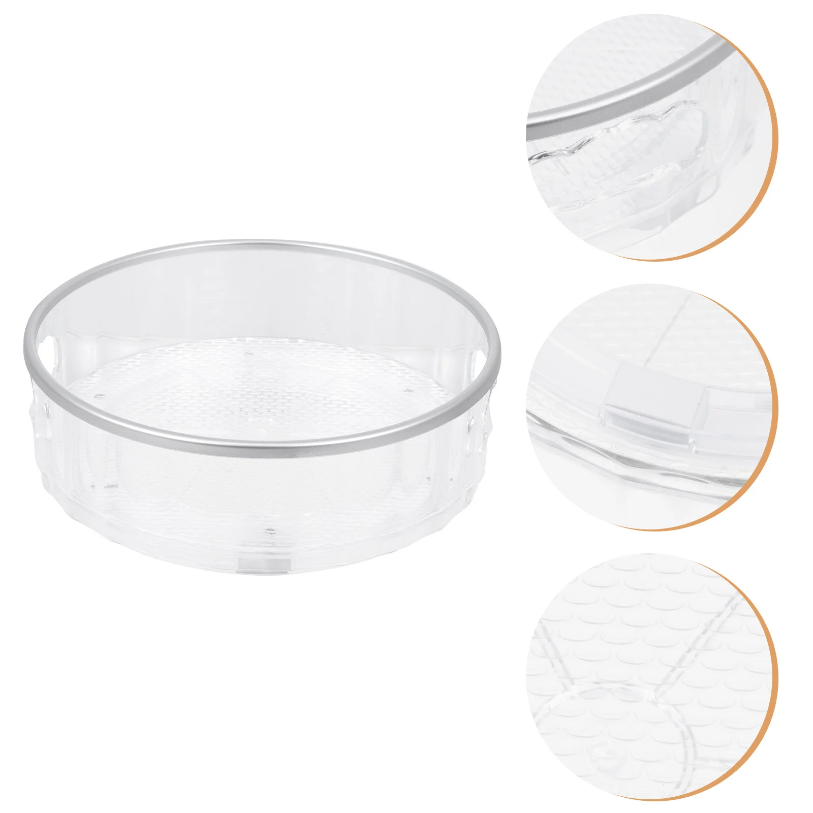 

Rotating Spice Storage Box 360° Turntable Organizer For Condiment Bottles Jars Seasoning Rack Plastic Cabinet Shelf