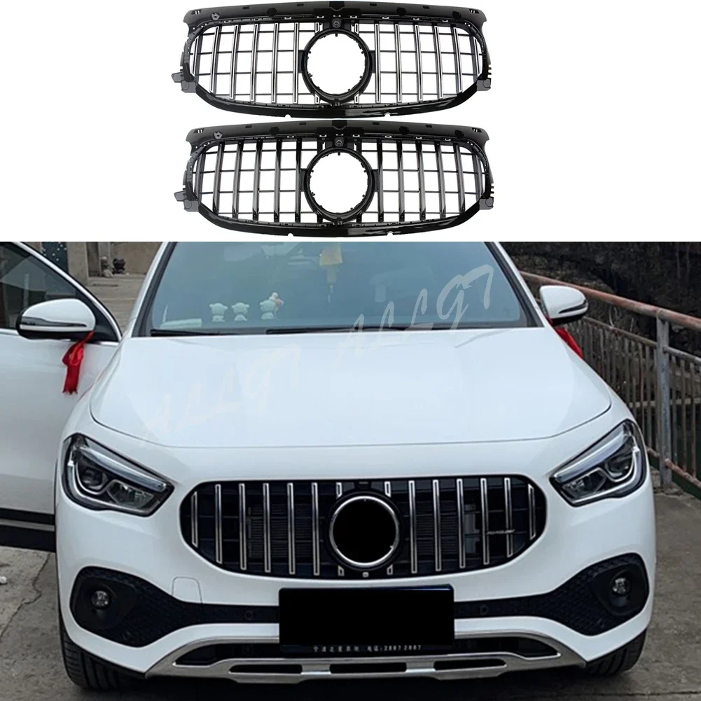 

GT/Panamericana Style передняя заготовка радиатора для почек, верхняя решетка для подтяжки лица для Mercedes-Benz H247 GLA35 GLA45 2020 2021 2022 2023