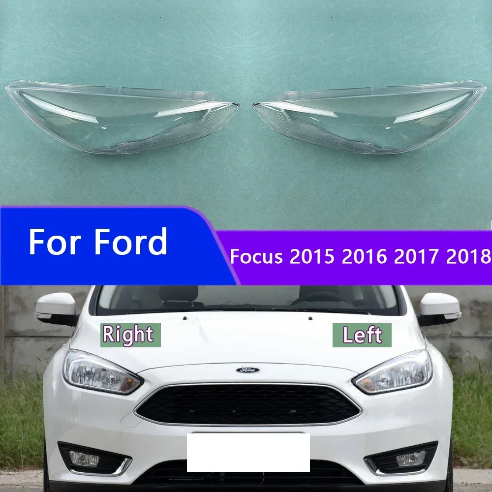 

For Ford Focus 2015 2016 2017 2018 Headlamp Cover Transparent Lamp Shade Headlight Shell Plexiglass Replace Original Lampshade