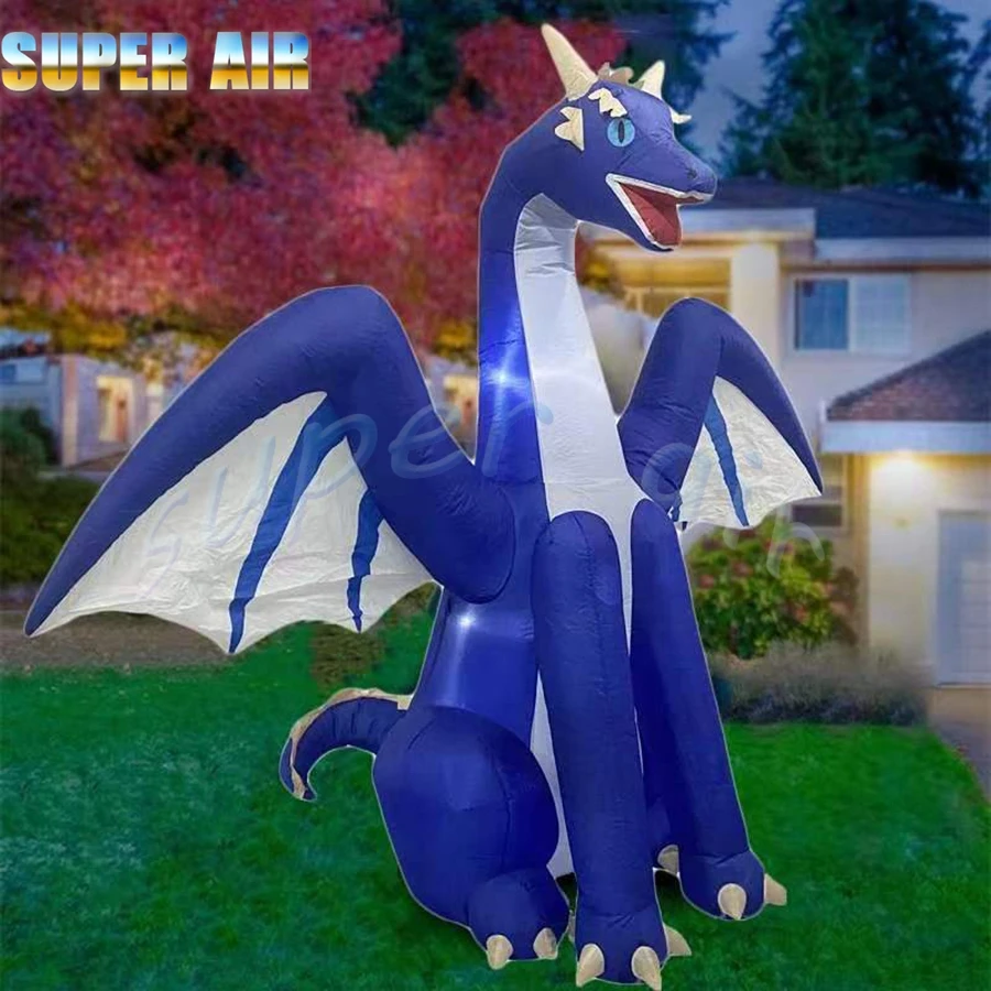 Halloween decoration popular Inflatable Halloween fire-breathing Dragon with air blower for Halloween party