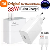 Xiaomi 33W Charger QC 3.0 Quick Charging USB Type C Cable 6A Fast Turbo Charge Mobile Phone Charger Adapter For Samsung Xiaomi