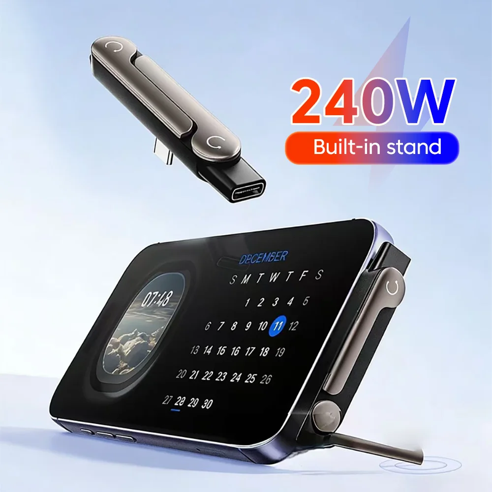240w USB C Adapters Type-C Male to Type-C Female Charging Data Transfer Connector With Folding Bracket For Cellphone Accessories