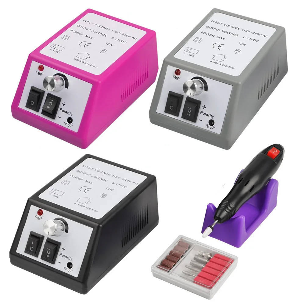 

Professional Electric Nail Drill Machine Nail Sander File Kit Low Noise for Acrylic Nail Drill Gel Art Remover Polisher Manicure
