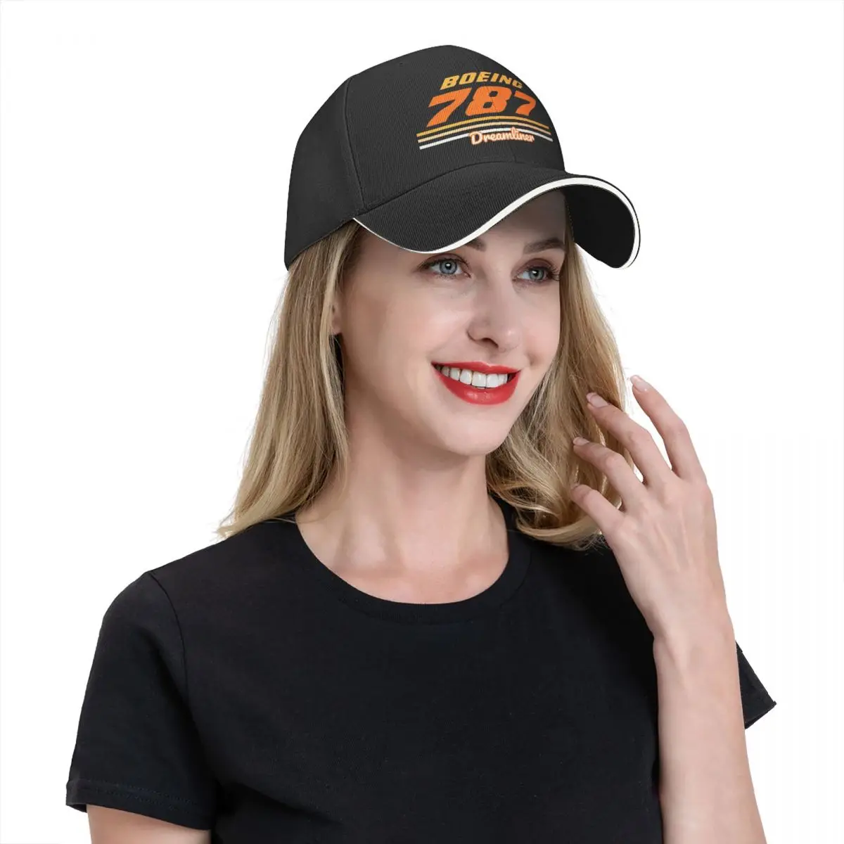 Boeing 787 Dreamliner Merch Unisex Style Casquette Caps Hat Casual Outdoor Summer Adjustable Fit Sun Cap