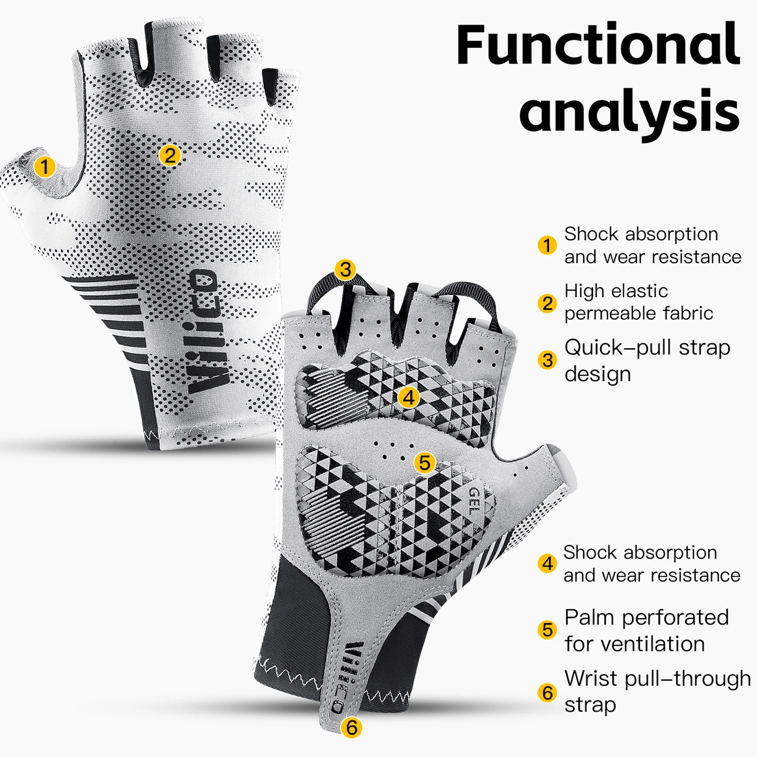 

Summer Cycling Gloves Fingerless Fitness Fishing Women Men Spring Gym Breathable Non-slip Yoga Elastic Sport Bicycle Gloves