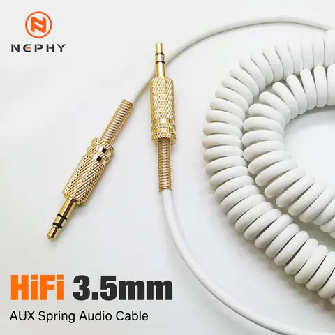 3.5mm Replacement Audio AUX Cable Relief Coiled Headphone Wire for Marshall MARSHALL Speaker Male to Male Audio Connection Cable