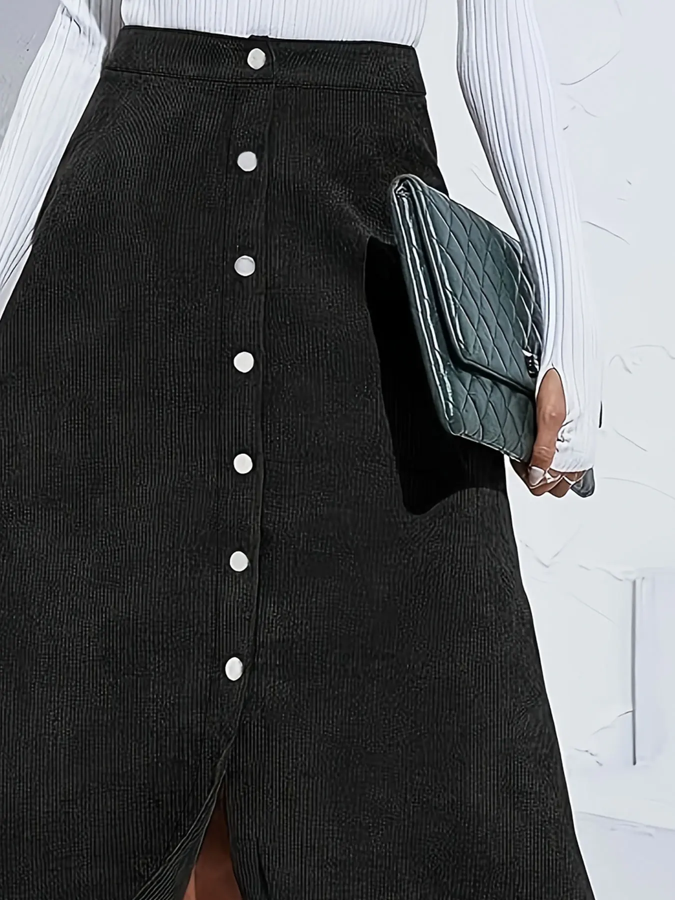 Damska spódnica plus size na jesień