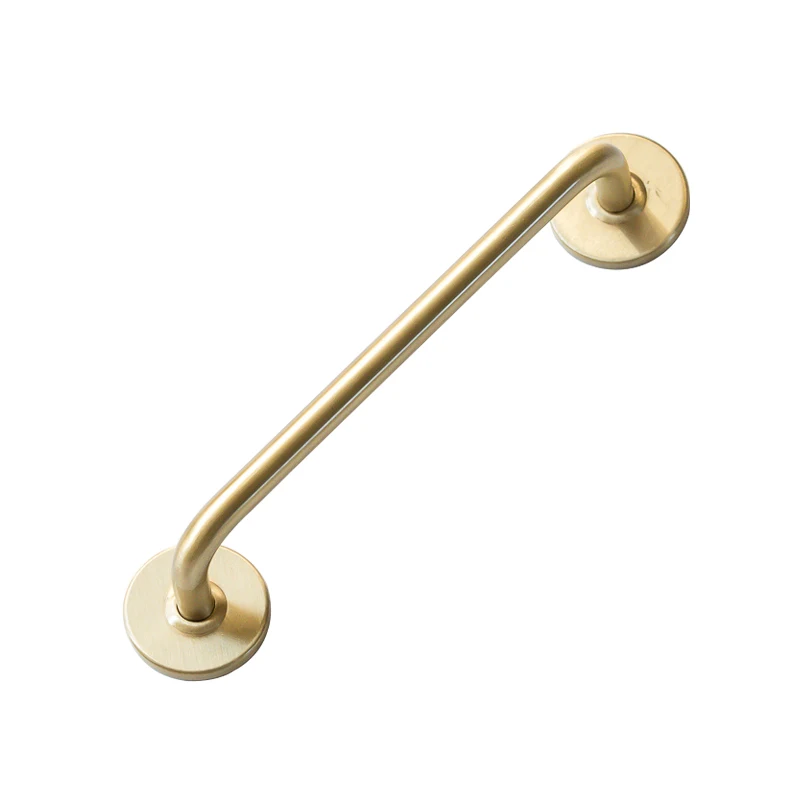

Vintage Brass Handmade Drawer Wardrobe Door Double Hole Handle Nordic Small Handle