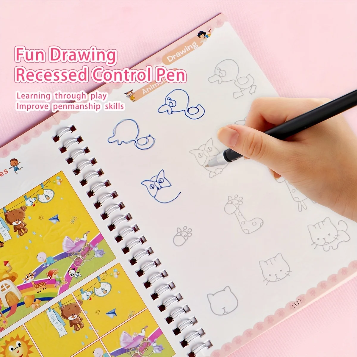 4PCS Magische Englisch Groove Praxis Kopie Buch für kinder Notebook Lernen Anzahl Buchstaben Kalligraphie Schreiben Übung Buch