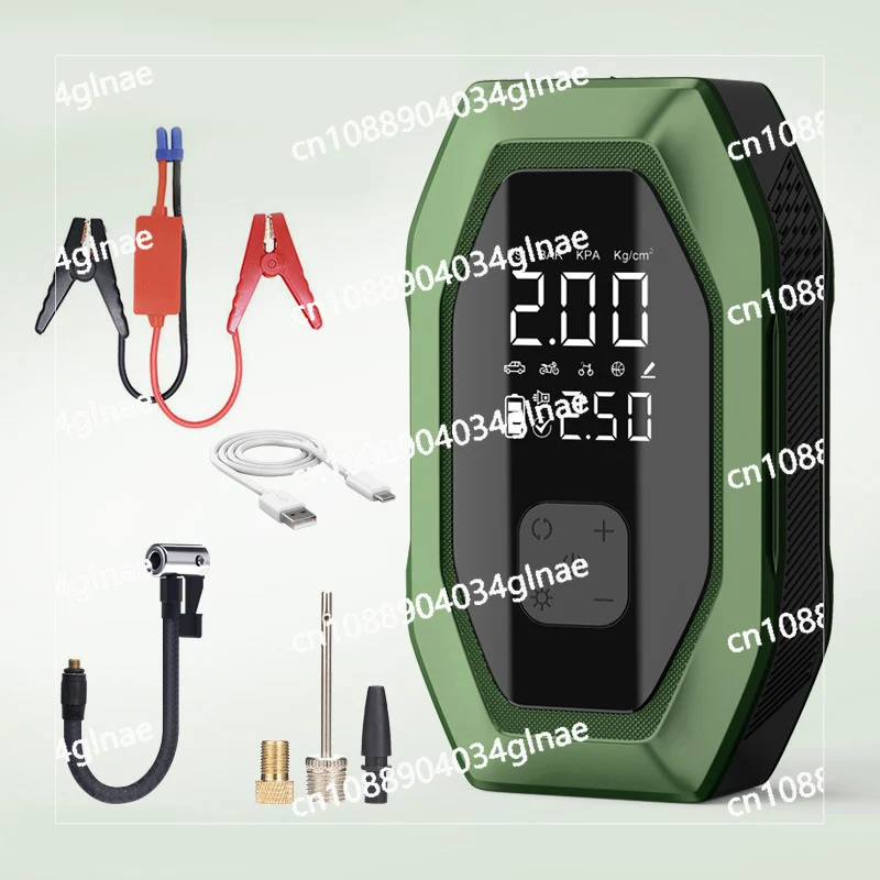 Safety and Good Quality Car Jump Starter Air Compressor Rechargeable Automatic Digital Display Portable Tire Inflator