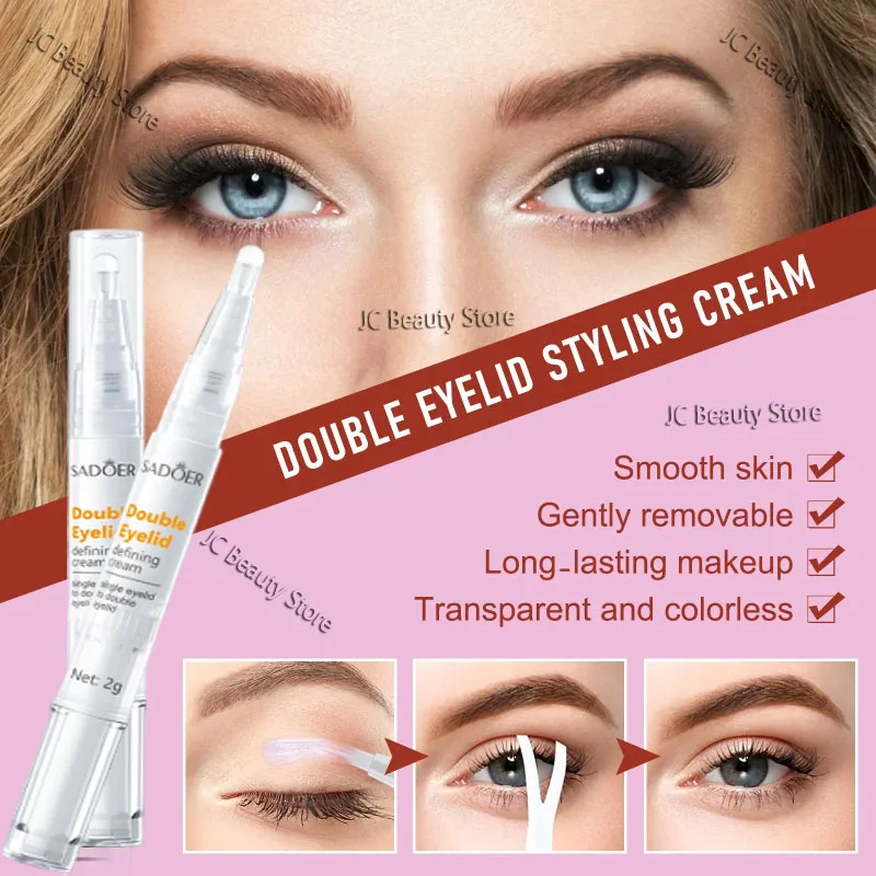 2025 Nuovo Invisibile Doppia Palpebra Penna Modellante Crema Occhio Grande Non Colla Trasparente Super Stretch Piega Sollevamento Occhi Styling MakeupTools