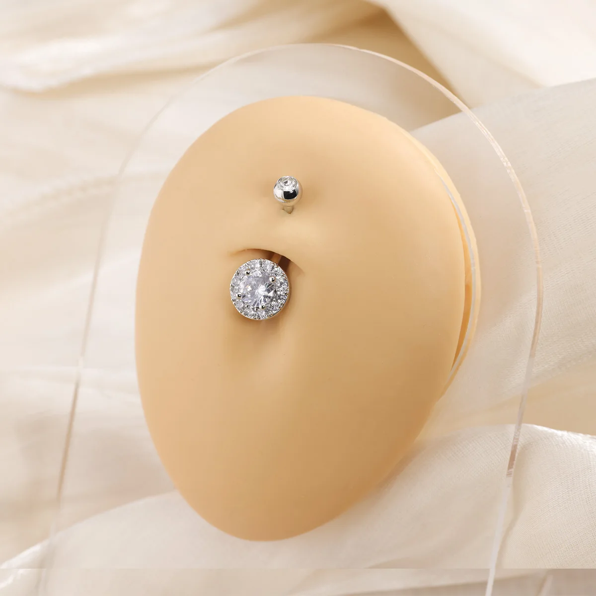 3 teile/satz Edelstahl Farbe Zirkonia Nabel Ringe Runde Schmetterling Herz Kirsche Formen Mode Körper Piercing Schmuck – Detail 3