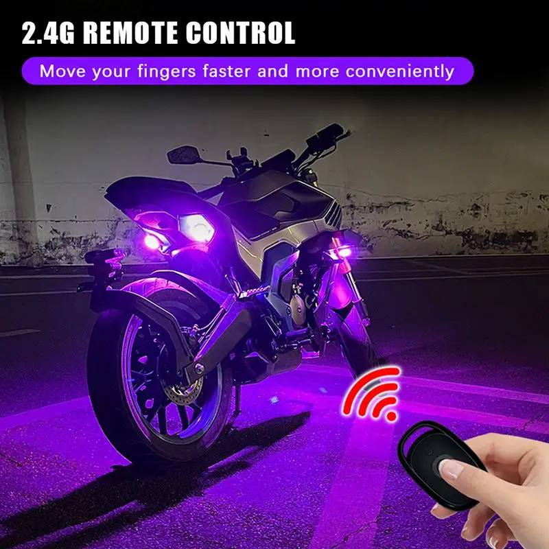 Wireless Remote Control 9 Bead Super Bright LED Strobe Motorcycle Lights Multicolor Modes For Night Riding Car Bike Modificatio