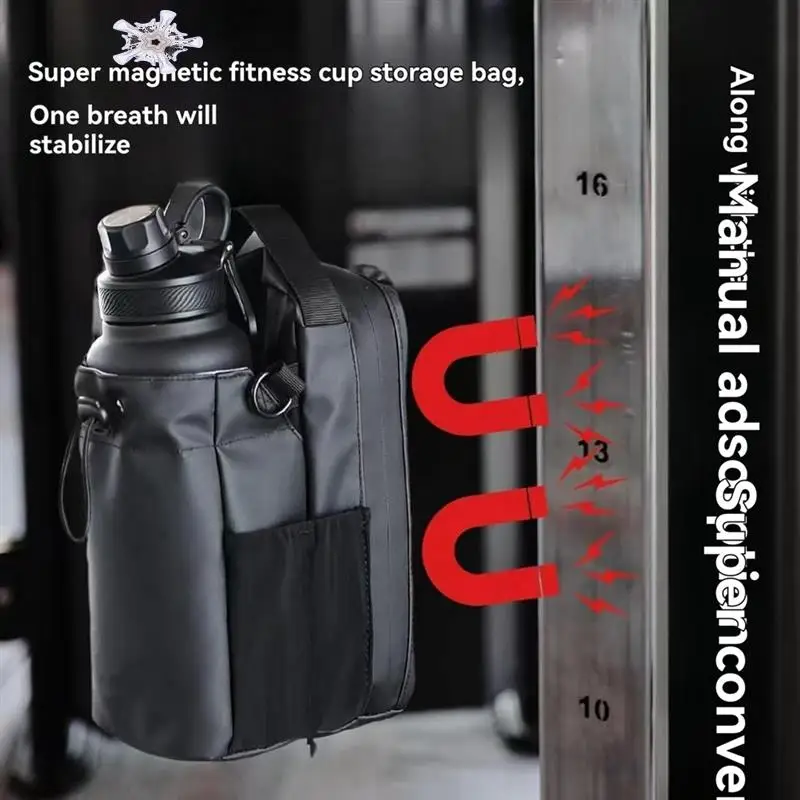 

Magnetic Gym Water Bottle Holder Pouch For Outdoor Sports, Cup Holder Bag With Magnet