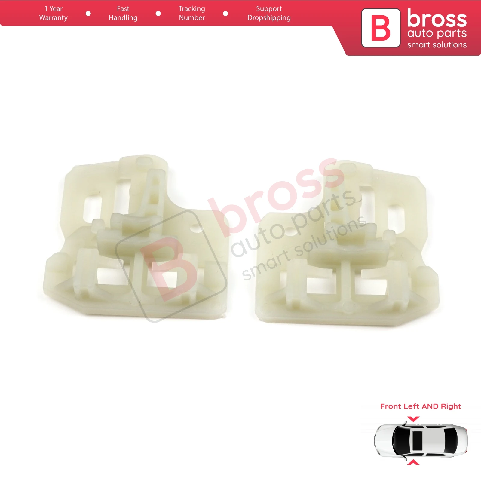 BWR211+BWR212 2 Pieces Electrical Power Window Regulator Clips Front Left or Right 912for BMW X5 E53 1999-2007