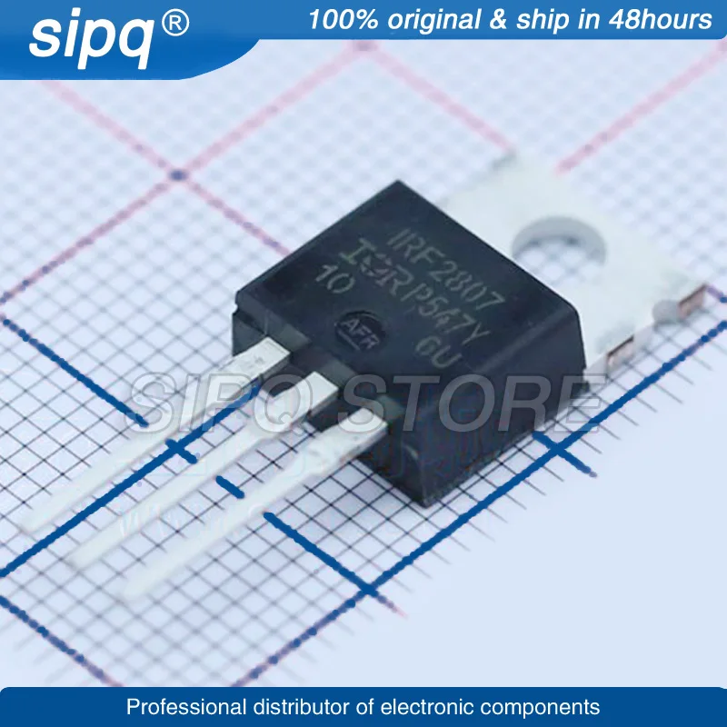 

10PCS/LOT IRF2807PBF IRF2807 TO-220 N-CHANNEL MOSFET Brand New and Original In Stock Authentic Product