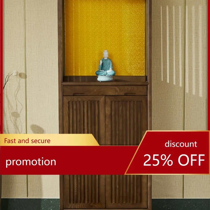 Chinese Style Buddha Niche Solid Wood  Buddha  Altar Table God Shrine  Cabinet with Door  Ancestor God Position Cabinet