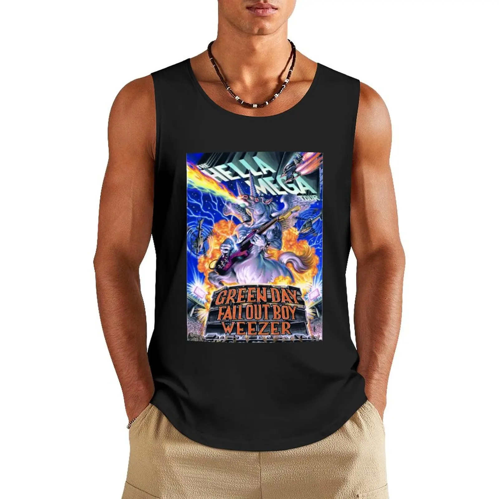 

Hella-Mega-Tour-2022 Tank Top Men's sleeveless gym shirts Vests gym shirt men
