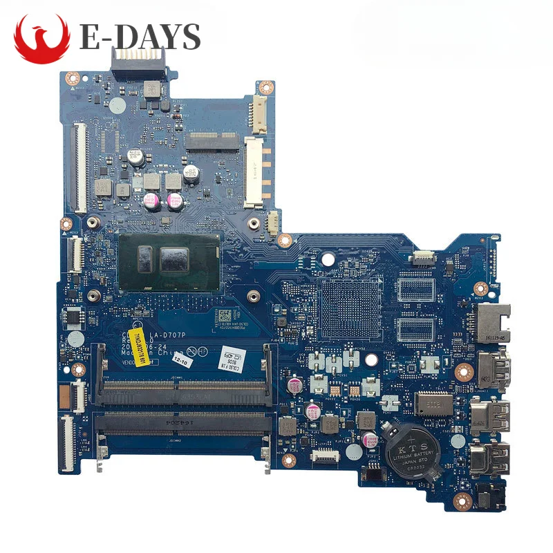 

For HP Pavilion 15-AY Laptop Motherboard LA-D707P Notebook Mainboard CPU I5-7200U I7-7500U UMA 100% Tested Ok