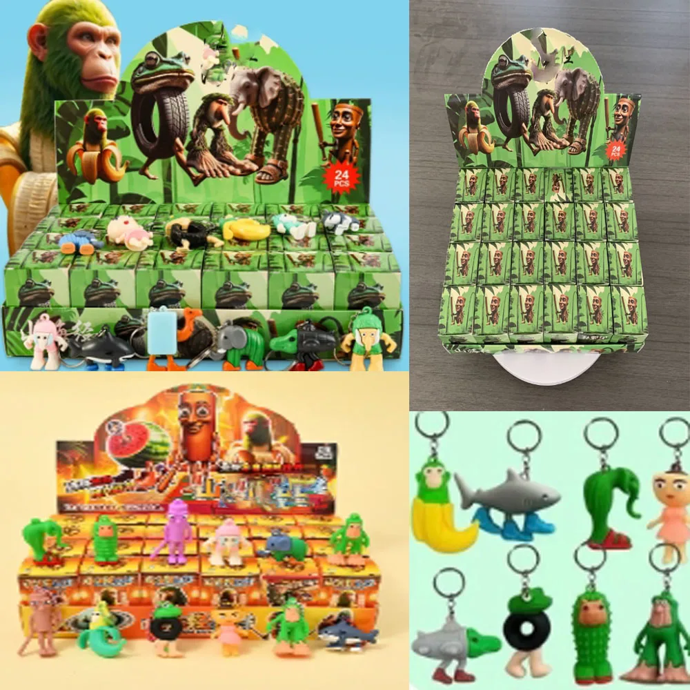 

24PCS Italian Brainrot Blind Box Toy Tungtungtung Sahur Tralarero Tralala Bombardinocrocodilo Figures Key Chain Birthday Gift