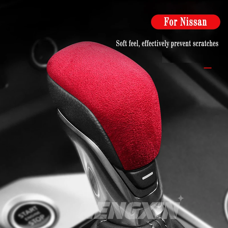 Car Gear Shifter Cover Protector Trims Stickers For Nissan Teana J31 J32 J33 J34 1 2 3 leather Interior Auto Accessories