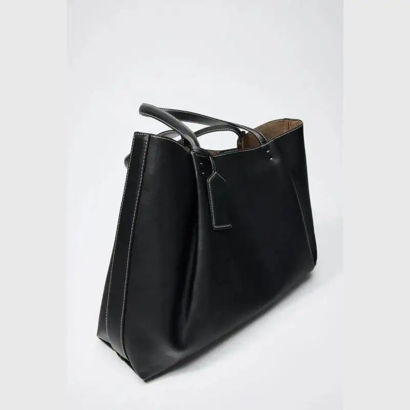CLIP TOTE BAG, Fashionable Top Handle Tote Solid Color Simple Shoulder Bag, Design Handbags For Women