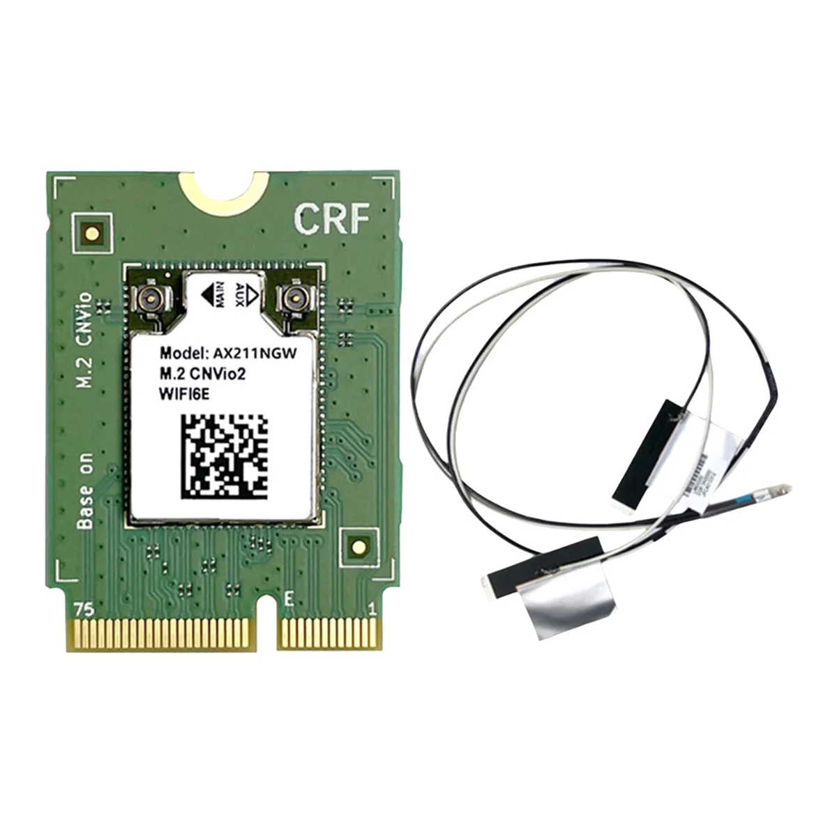 A04V AX211NGW WiFi 6E Card+2xAntenna 2.4G&5G&6G M.2 CNVio Bluetooth 5.3 802.11AX Support Win10 Win11 LINUX Wireless WiFi Card