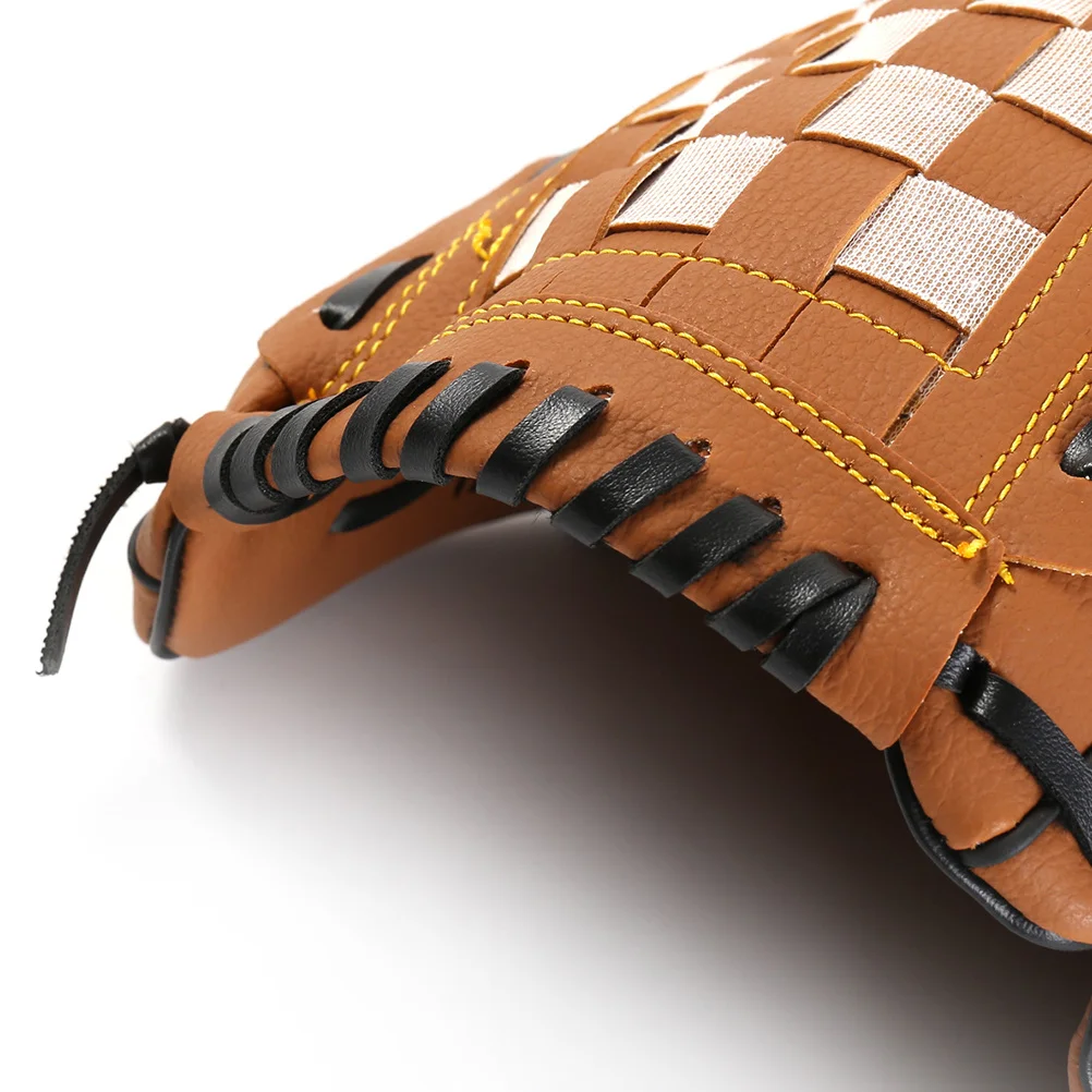 

Thicken Baseball Glove 11.5 Inch Softball Sports Infielder's Glove Reinforced Bottom Wrist Comfort Brown Thicken Infield Pitcher