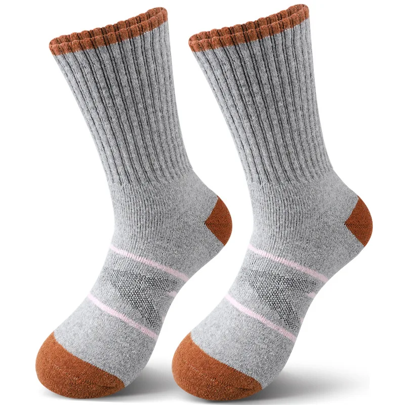 

4 Pairs Sock Leisure Athletic Sports Crew Dress Winter Women Thickened Loop mid-calf Fleece Warmth Outdoor Hiking Home B2W76