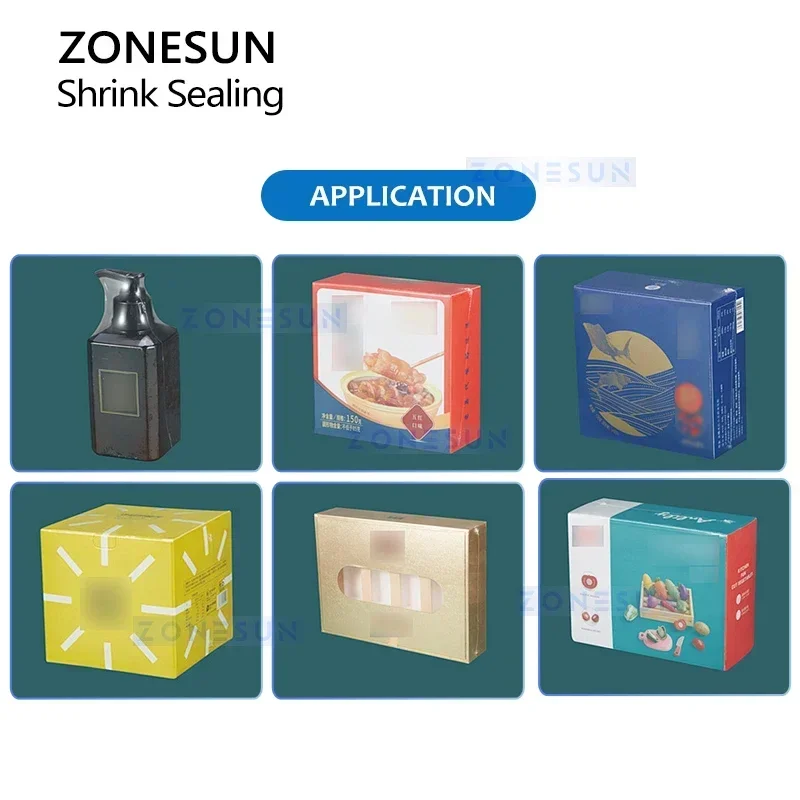 Zonesun ZS-FM400 آلة تغليف الانكماش الحراري عالية السرعة معدات تغليف الكرتون