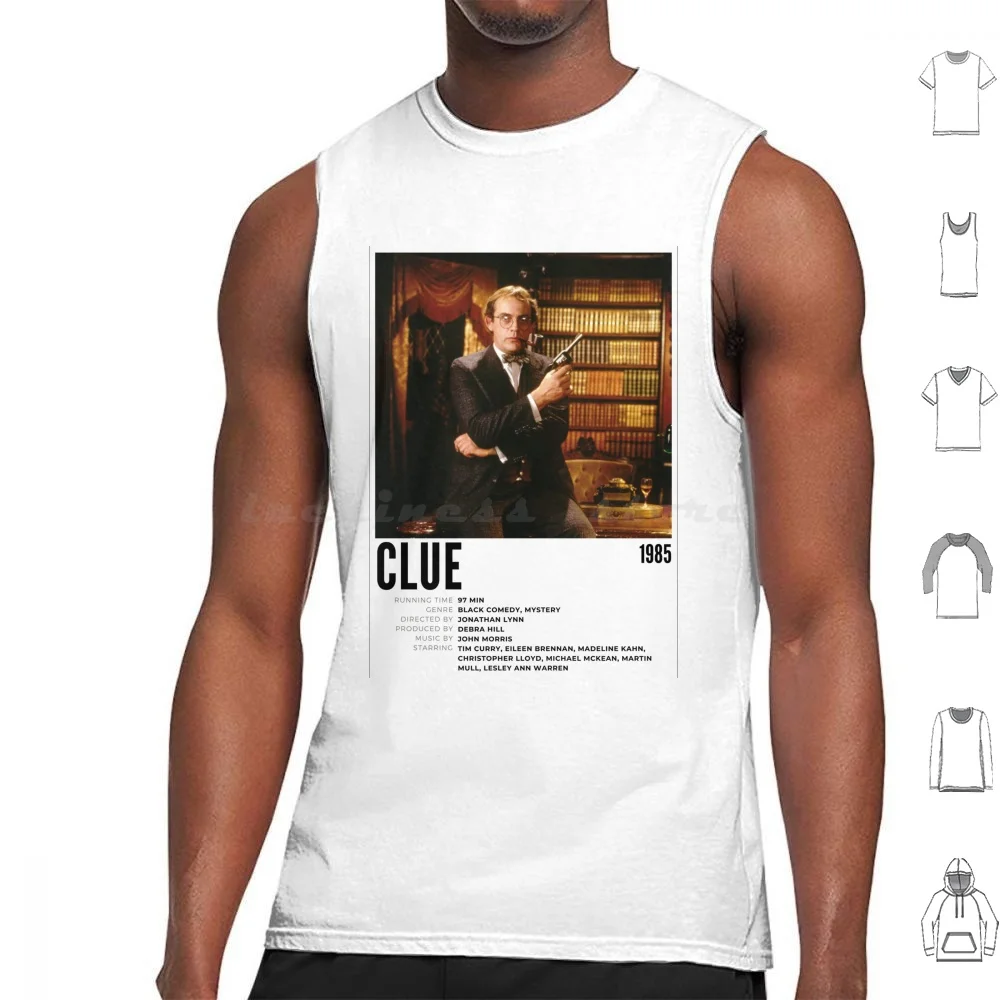 Clue ( 1985 ) Tank Tops Print Cotton Clue Cult Classic Comedy Funny Movie Movie Tim Curry Mystery Horror Scary