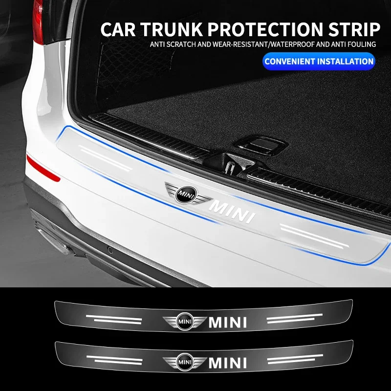 

Прозрачная наклейка на заднюю защитную панель, декоративный аксессуар для автомобиля MINI Cooper JCW WORKS R55 R56 F55 F56 R57 R58 R59 R60