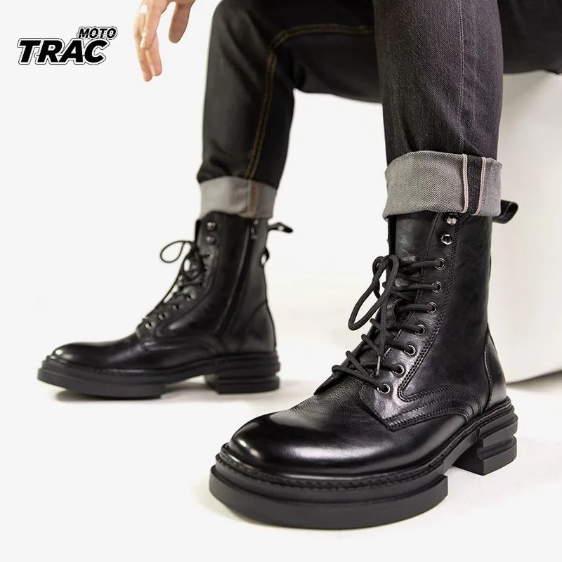 Retro Men's Leather Boot Luxurious Handmade Quality Comfort and Elegant British Fashion Brown Ankle Chelsea Men's Wedding Shoes