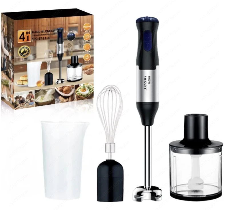 

European standard electric egg beater household handheld egg beater cream beater 4-piece set